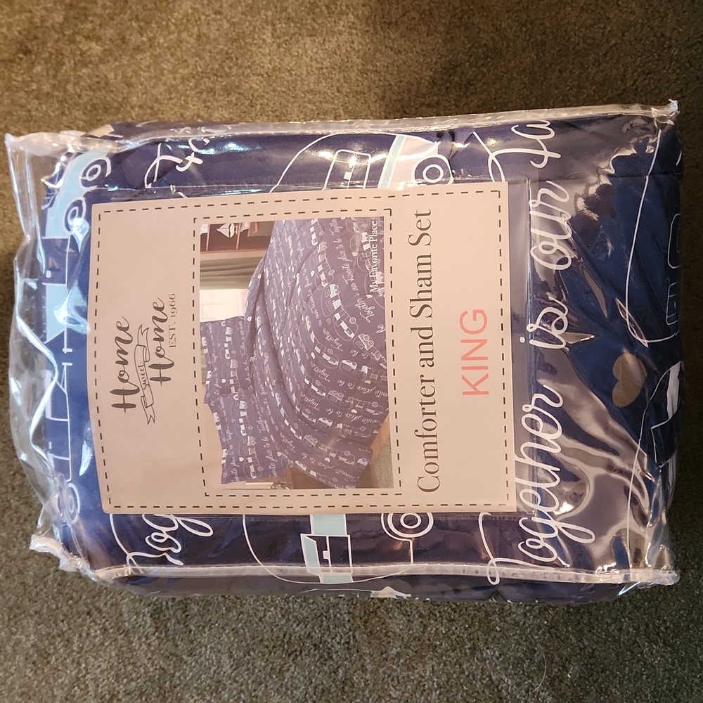 King Comforter and Sham Set, Perfect for Camper